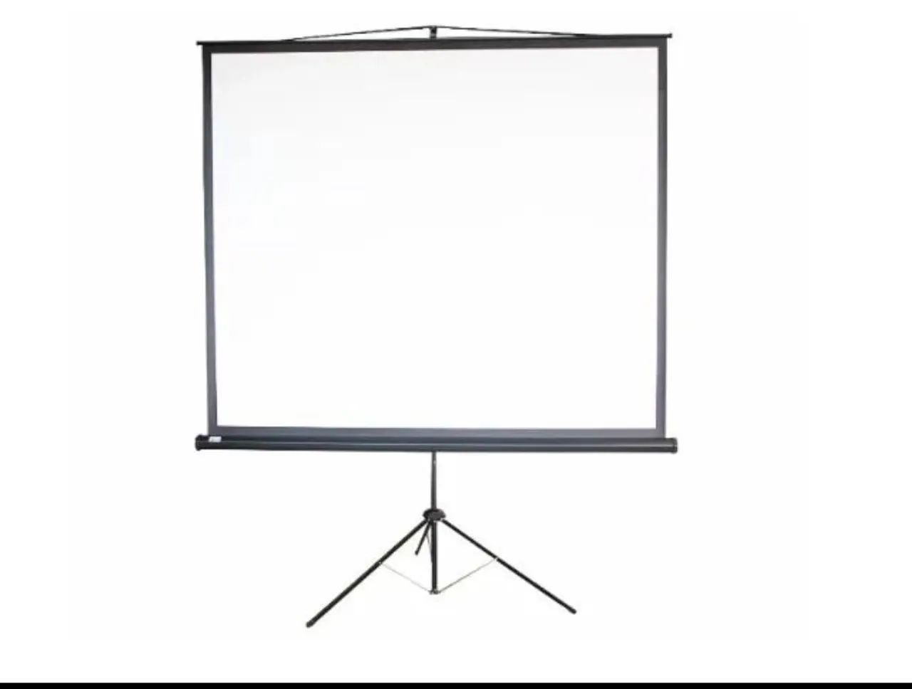 Tela tripé de projeção 