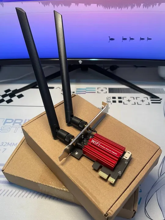 Placa de Rede Wi-Fi PCI-E + Bluetooth