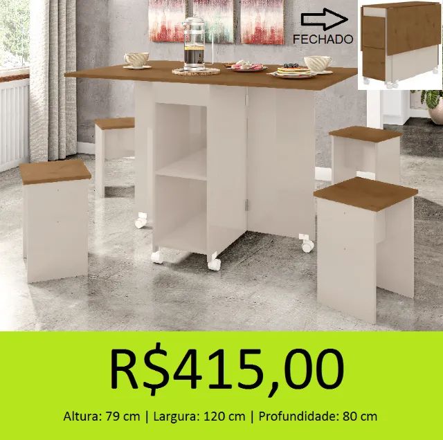 Mesa com banquetas  - Foto 3