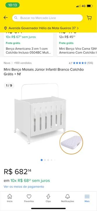 Mini berço Moisés 