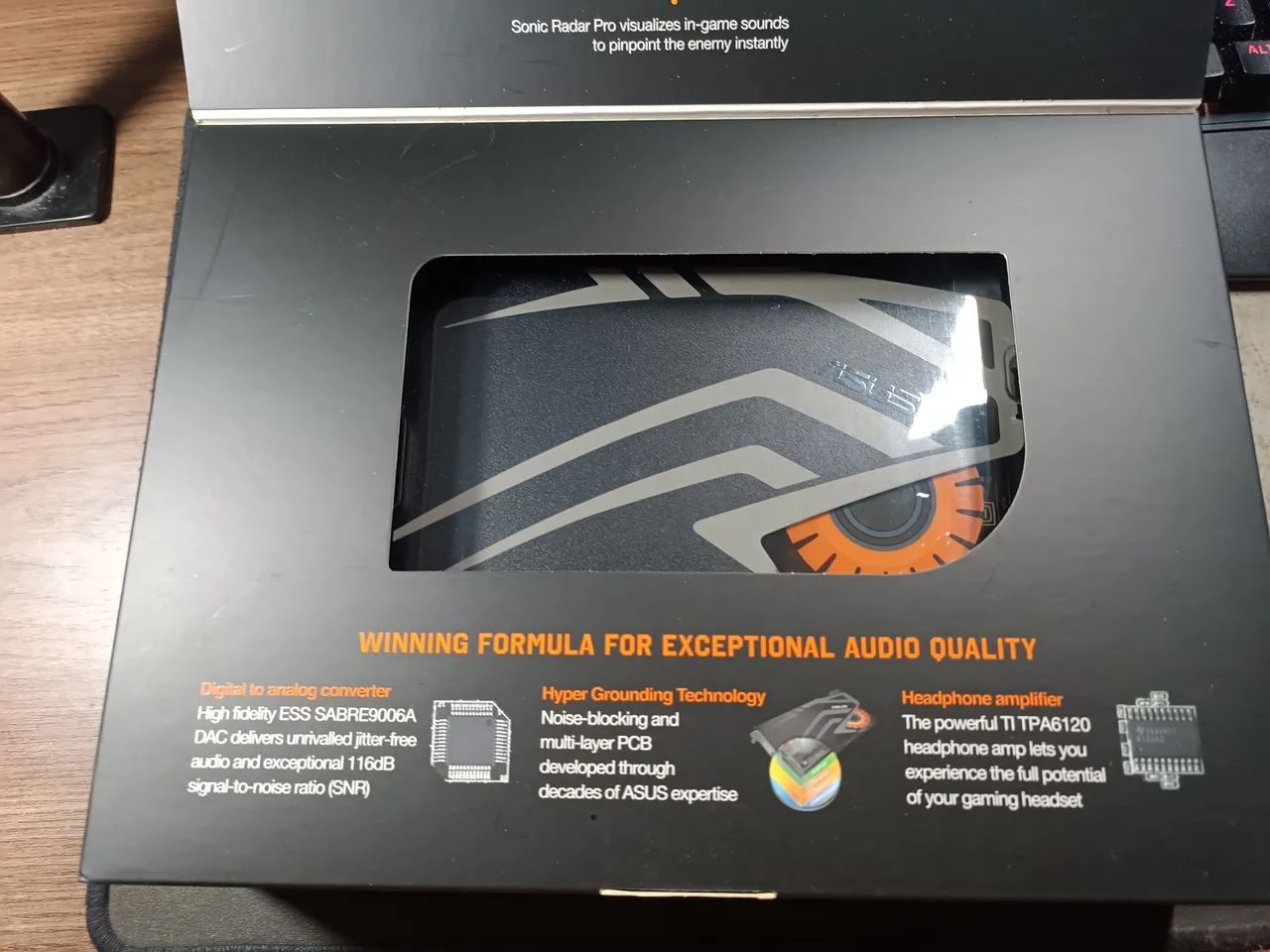 Placa de som gamer Asus Strix Soar 7.1 Pcie - Novíssima  - Foto 2