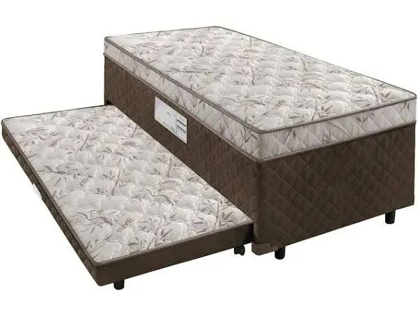 Cama Box solteiro Molas ensacadas com cama auxiliar D33