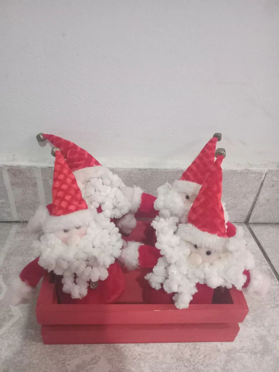 Enfeite de tecido natal - Foto 3