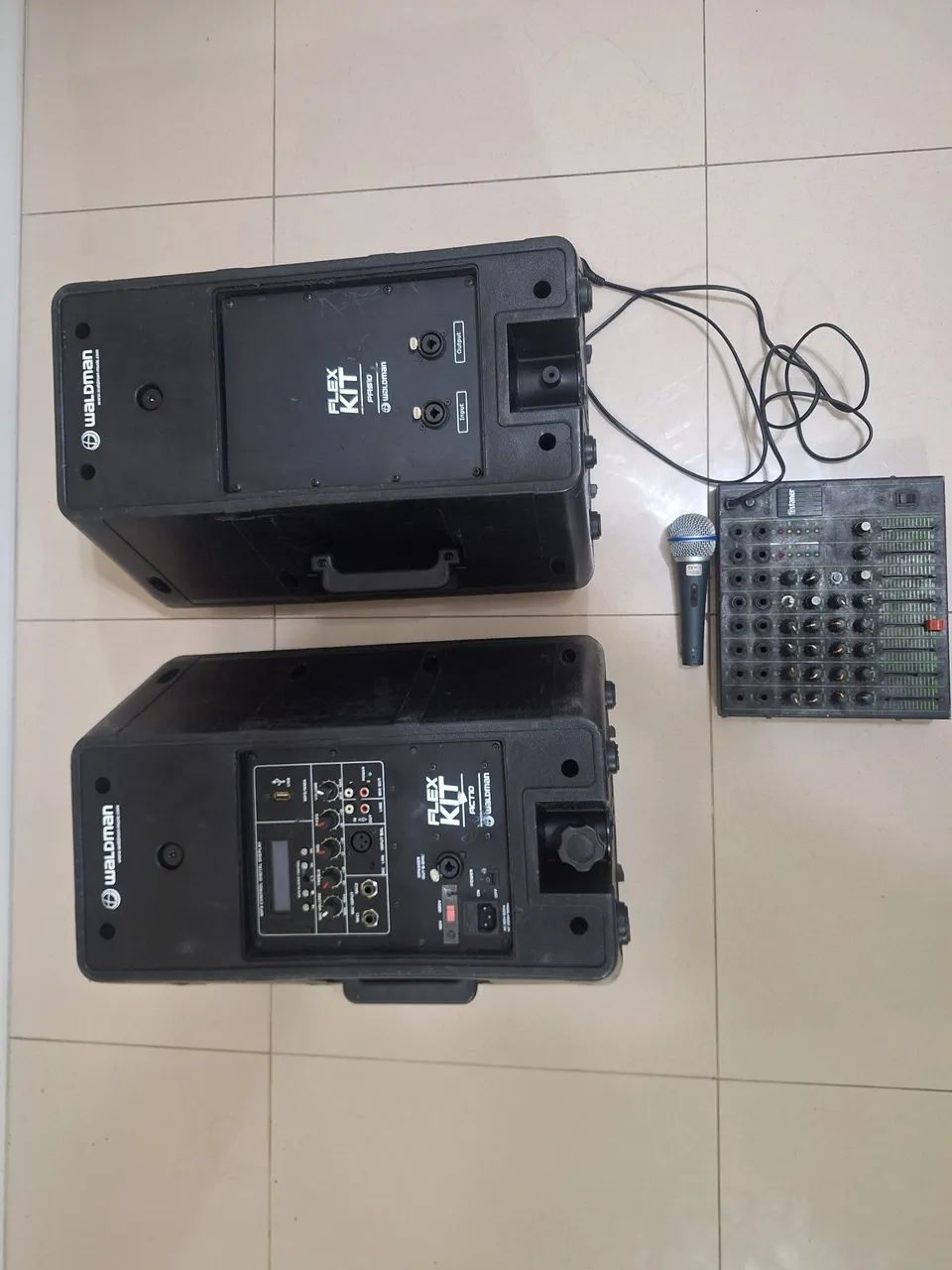 Acoustic speakers, sound mixer and microphone64595542670209121