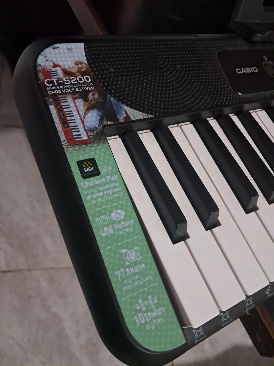 【中古美品】CASIO　CT-S200BK 中古】【本体のみ】電子キーボード Casiotone CT-S200BK(ブラック