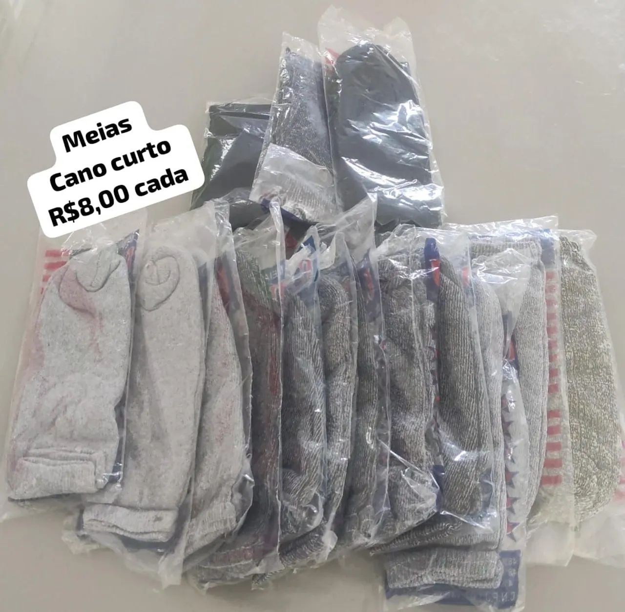Meia masculina social e cano curto - Foto 3