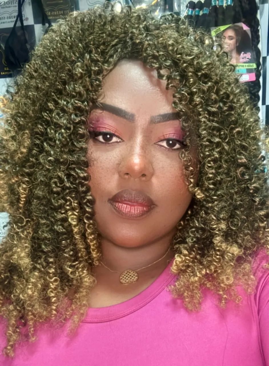 WIG Cabelo Cacheado 300g FIBRA 
