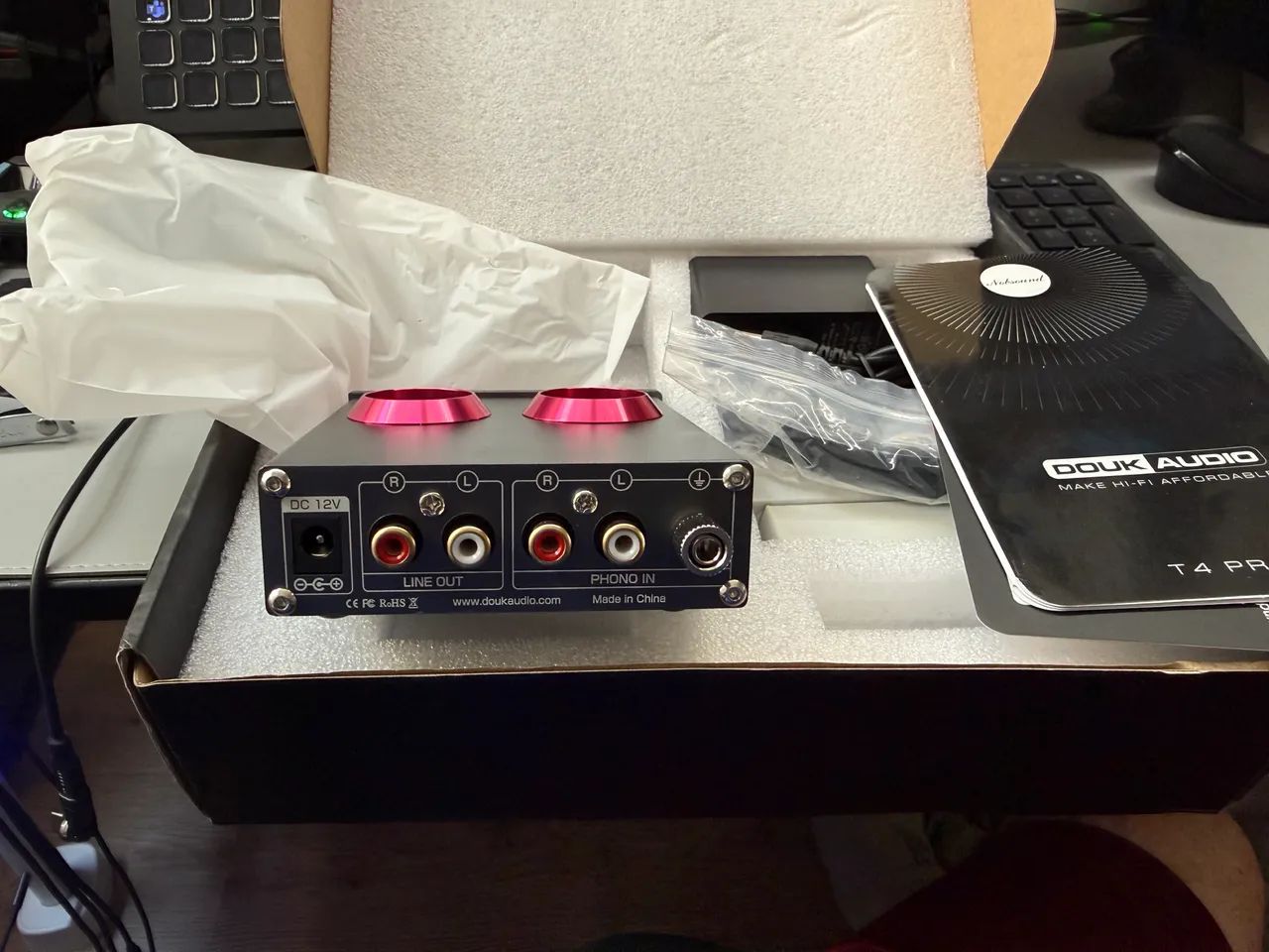 Douk Audio Pré-amplificador T4 PRO, pré-amplificador MM e fone de ouvido Hi-Fi - Foto 6