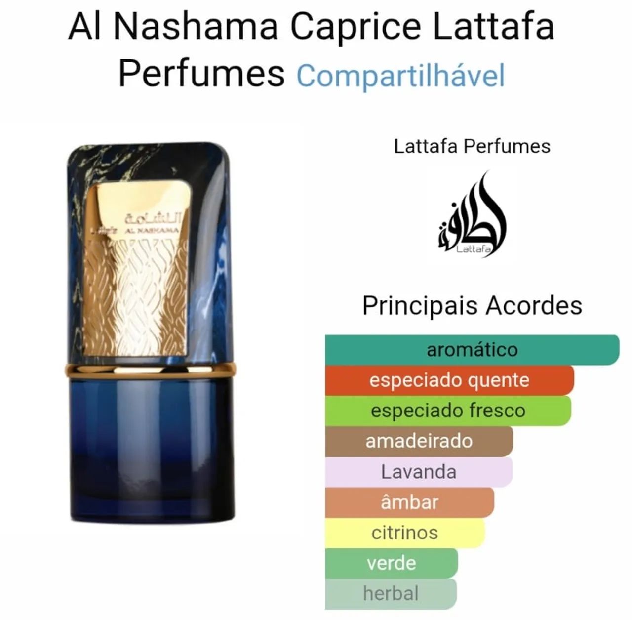 Perfume Al Nashama lattafa Caprice Eau de Parfum 75ml - Foto 4
