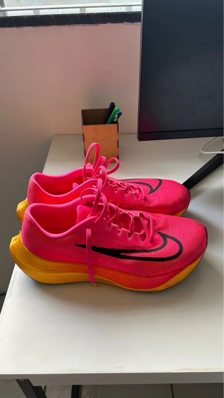 Tênis Nike Zoom Fly 5 Rosa/Laranja - Foto 4