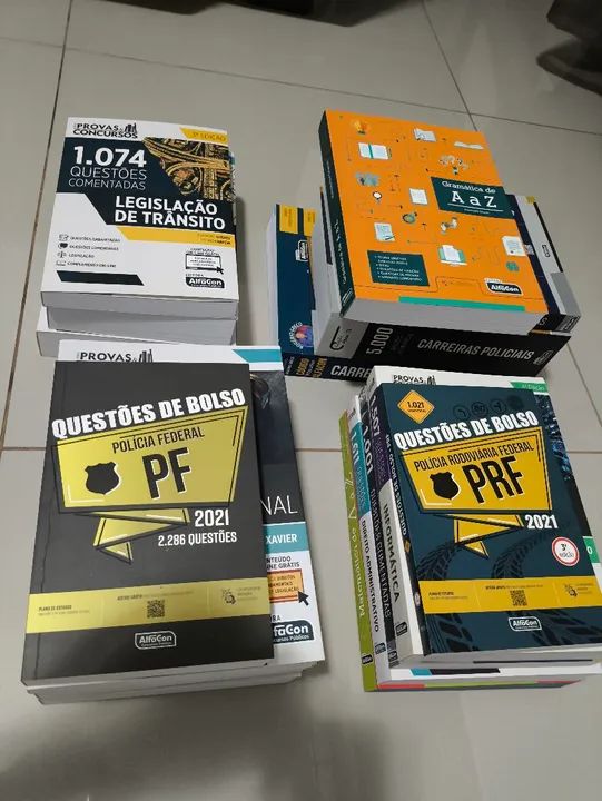 Livros para concursos - PF, PRF, Detran, Gramática e Carreiras Policiais