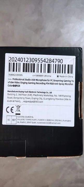 Microfone USB para PC - RGB - Com Suporte para Mesa - Novo - Foto 4