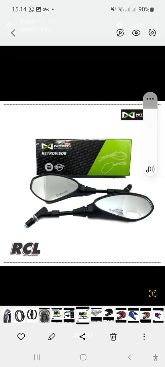 Retrovisor Nitrox para Moto