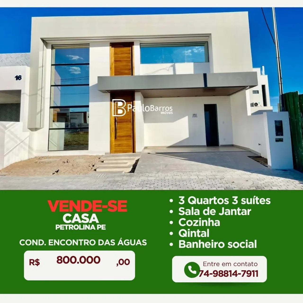 Casa à venda no Condomínio Encontro das Águas Próximo ao Horti Fruit Gadêlha!