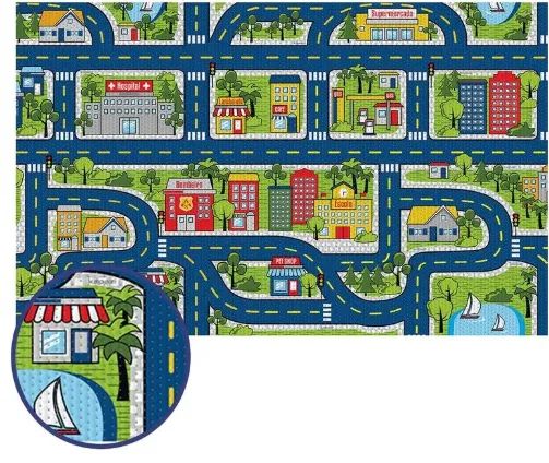     Tapete Brisa Infantil 100cm x 130cm Labirinto Kapazi - Foto 3