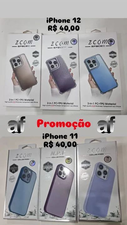 Capas para iPhone 11 e 12 - Novas - R$40,00