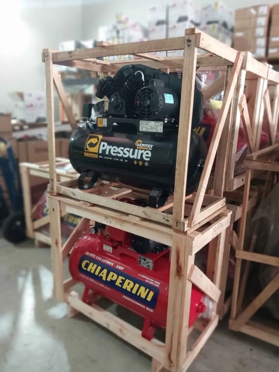 Compressor de Ar 110 Litros 140psi Motor 2Hp Chiaperini e Pressure - Foto 2