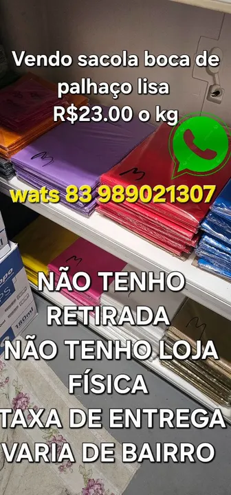Sacola vendo sacola bolha de palhaço sacola alça vazada lisa