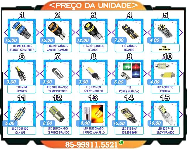 Lâmpada Led Torpedo 6000k Canbus (31mm / 36mm / 39mm / 41mm (SMD 3014)) - Foto 3
