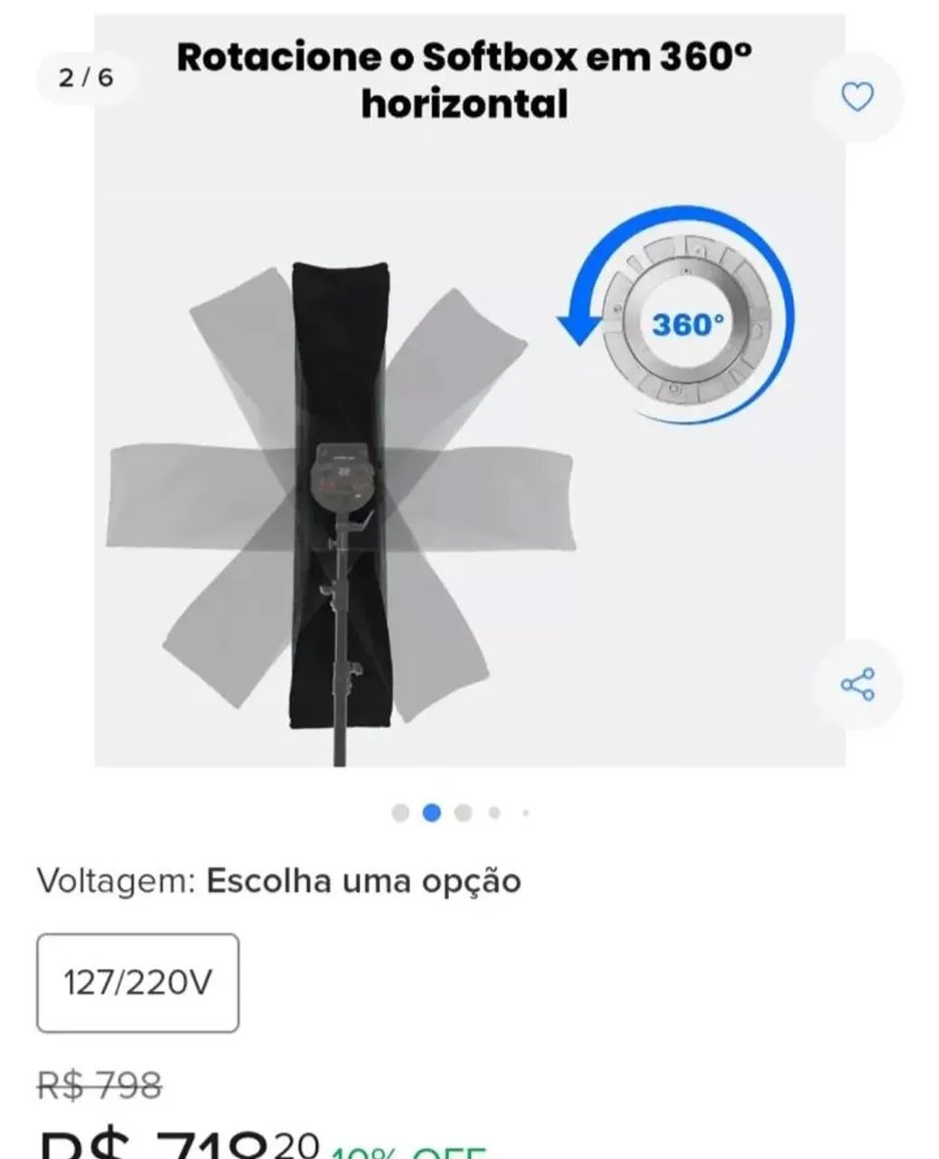 Softbox Strip Light Greika Bowens 35x140cm - Foto 4