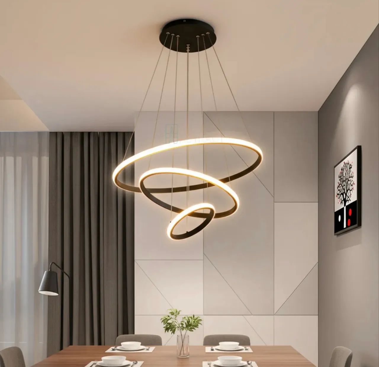 Vende-se luminaria lustre 3 cores 