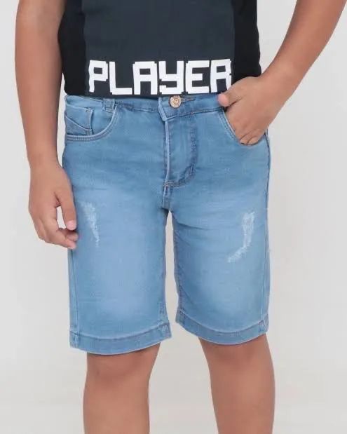 Shorts bermuda jeans infantil de 1 a 14 anos - Foto 2