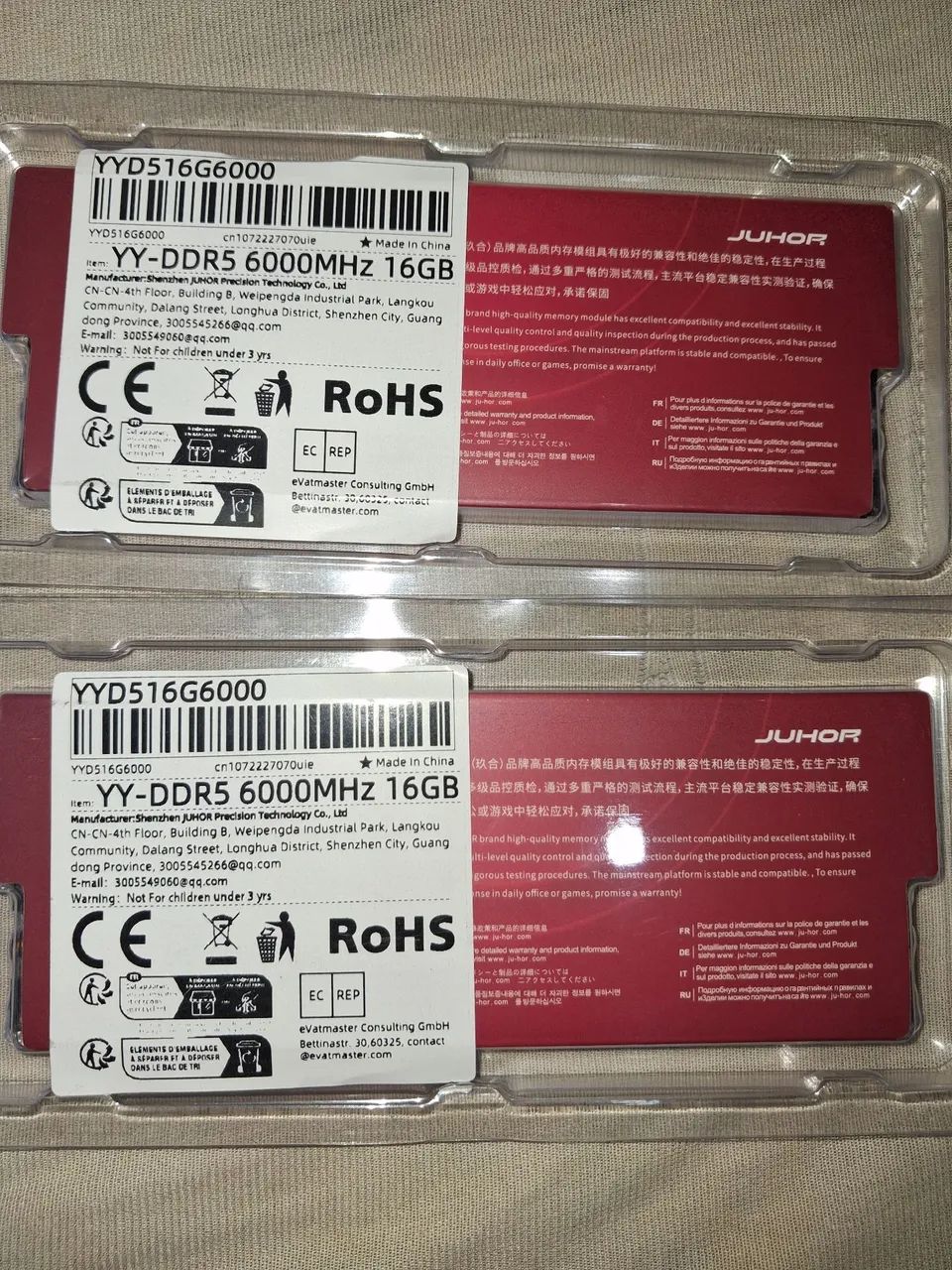 Memória RAM DDR5 16GB 6000MHz