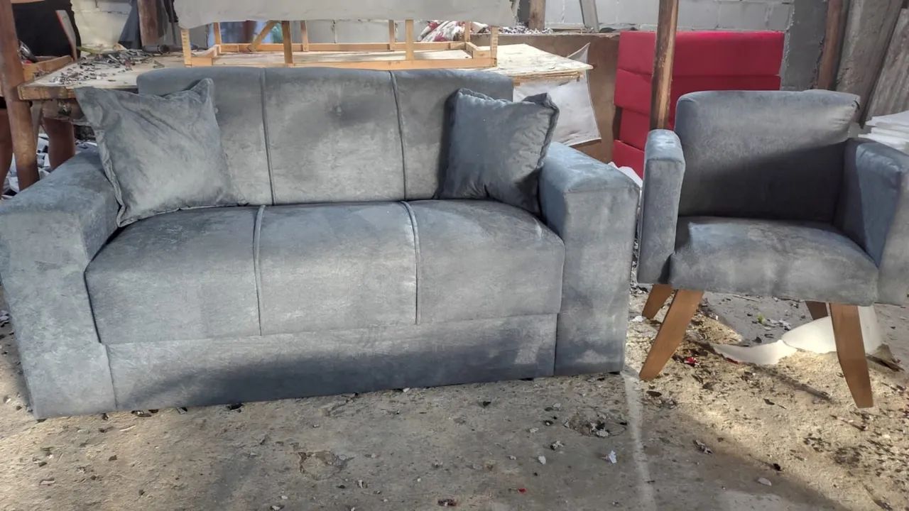 Sofá 3 lugares + 1 Poltrona - Conforto e Estilo para sua Sala! - Foto 5