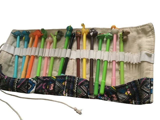 kit 16 canetas + estojo de pano - Foto 5