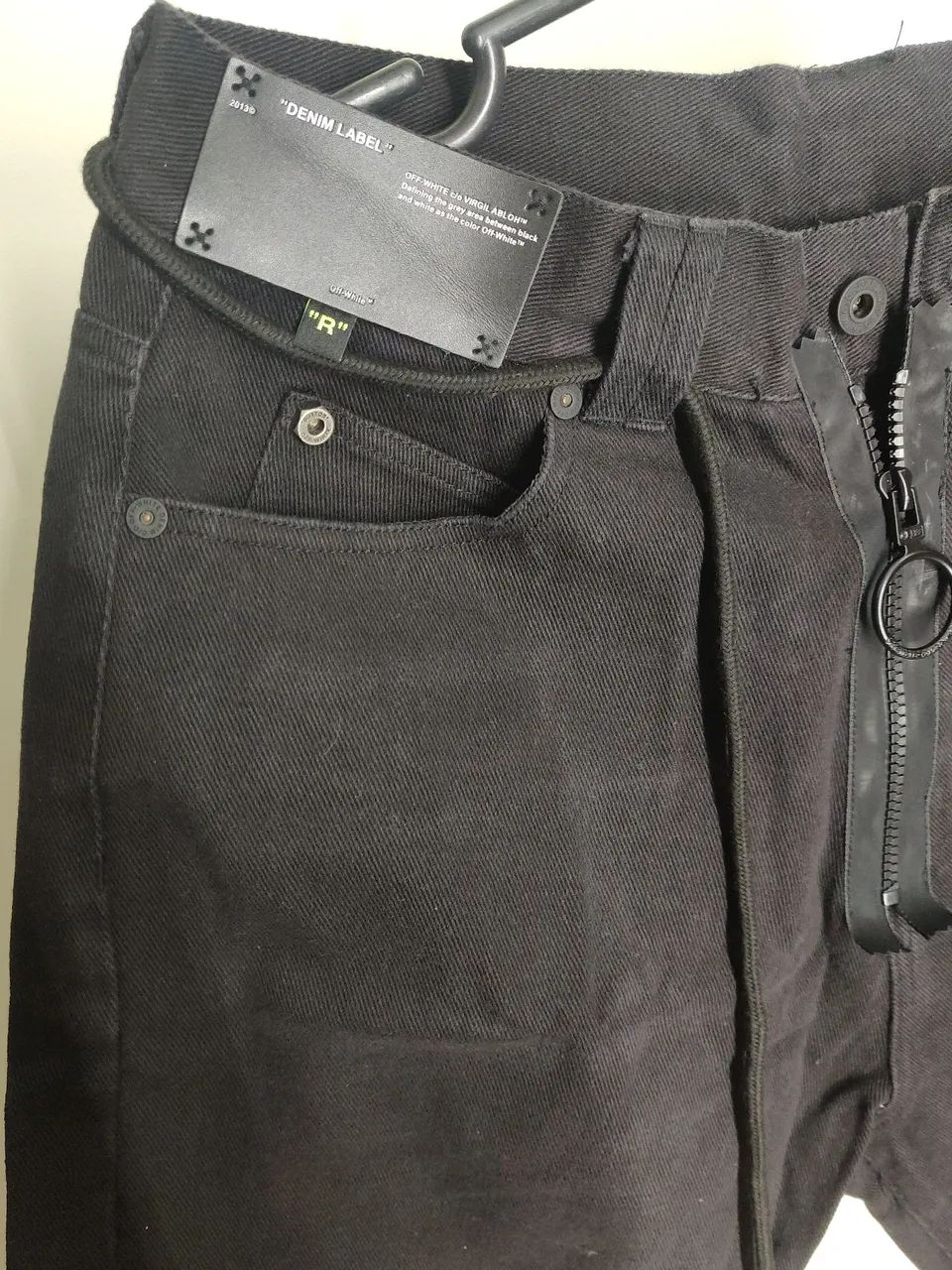 Bermuda Shorts Jeans Off-White Preto - Foto 3