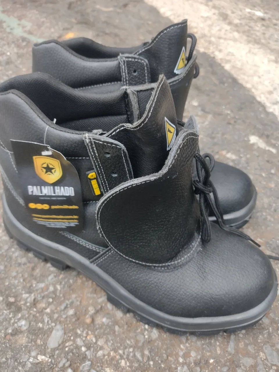 Botas bico de aço de couro  - Foto 4