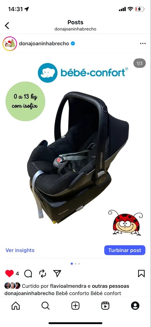 Bebê conforto+base para carro Maxi cosi - Foto 2