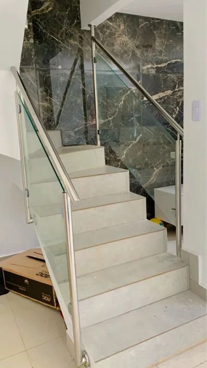 Corrimão em aço inox escovado e polido - Foto 3