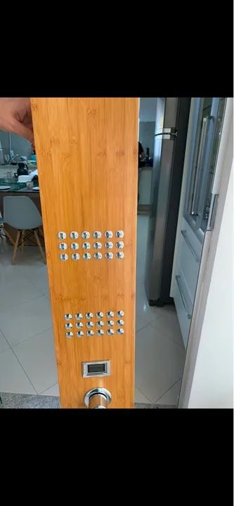Ducha de teto com painel em bambu - Foto 4