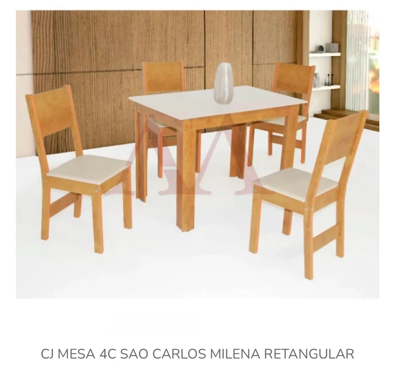Mesa Retangular com 4 Cadeiras/ Menor preço da Bahia
