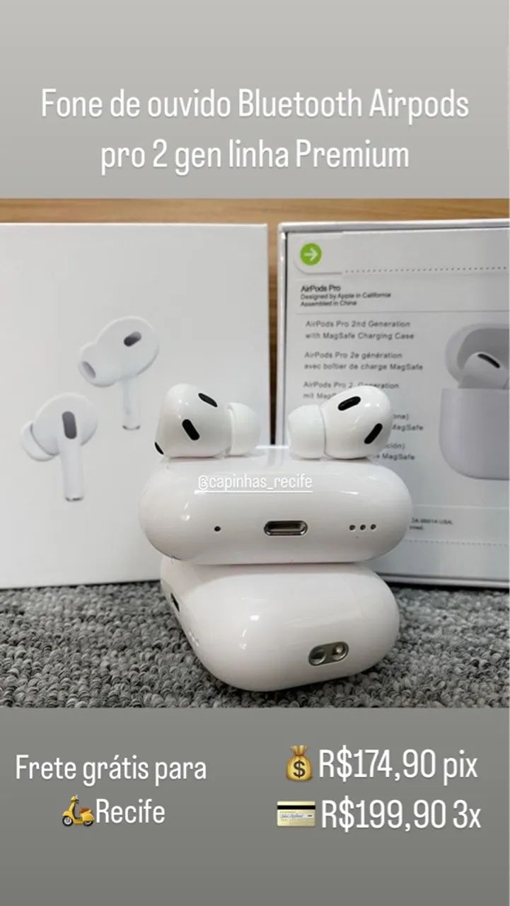 Fone Airpods pro 2 geração linha premium 