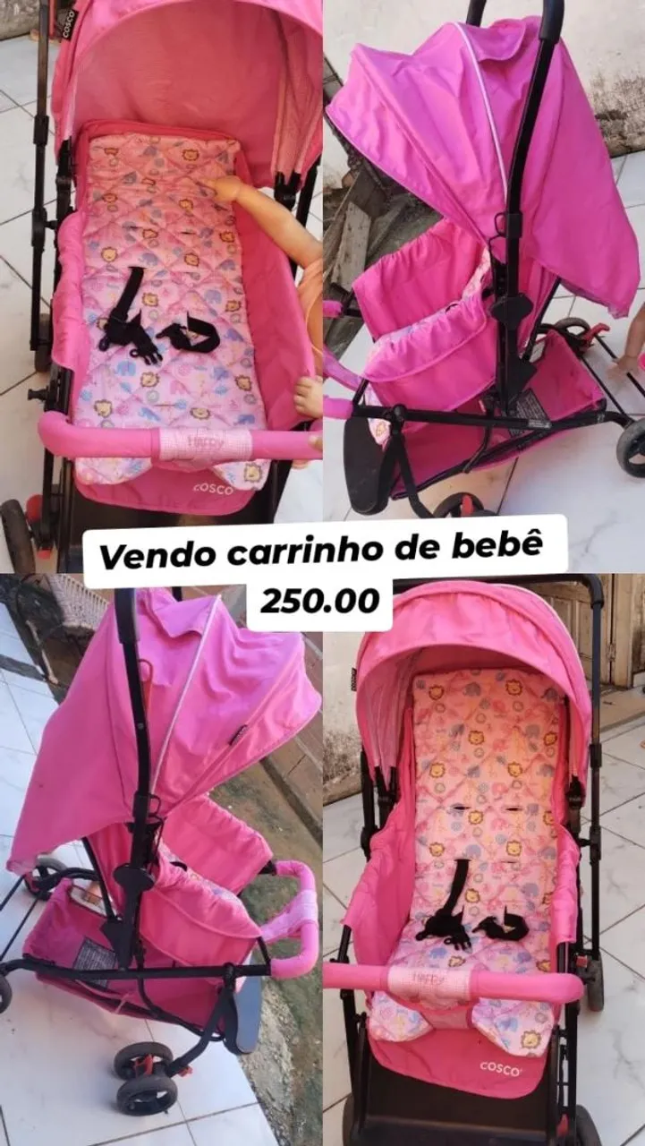 Carrinho de Bebê Rosa Cosco - Happy