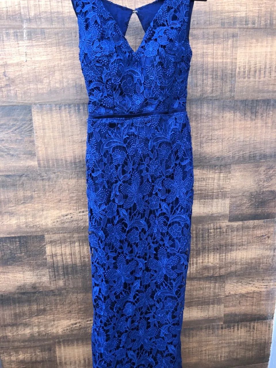 Vestido de festa - Azul Royal de Renda