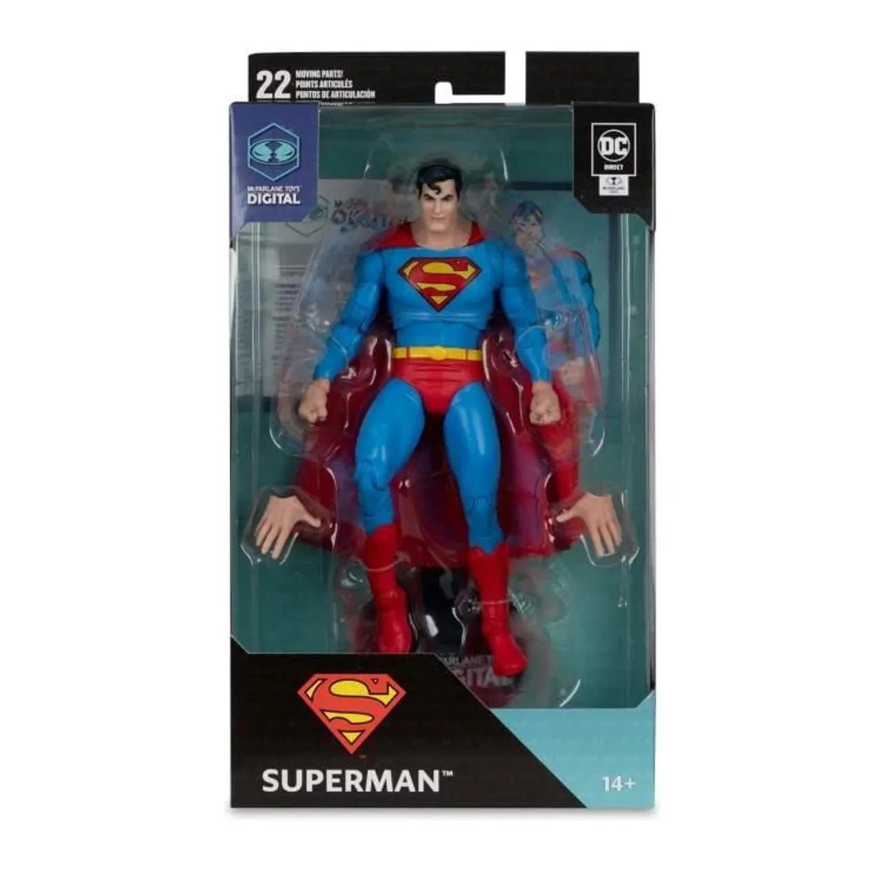 DC Mcfarlane: The Silver Age Superman 7" Action Figure. Item lacrado com caixa