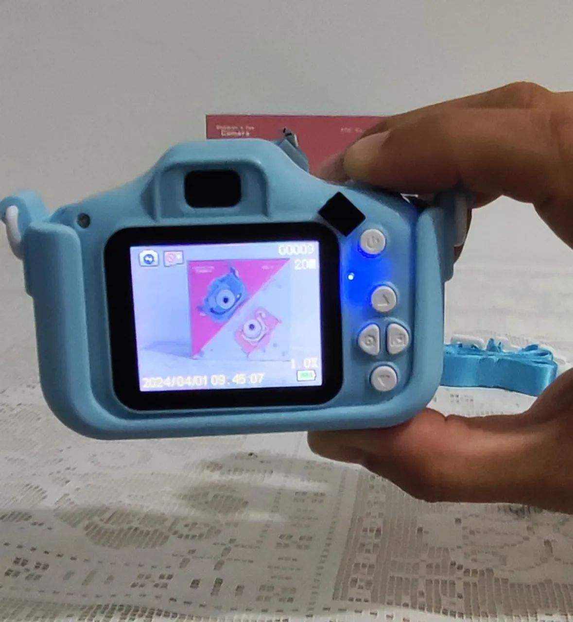 Camera infantil azul  1080p top - Foto 4