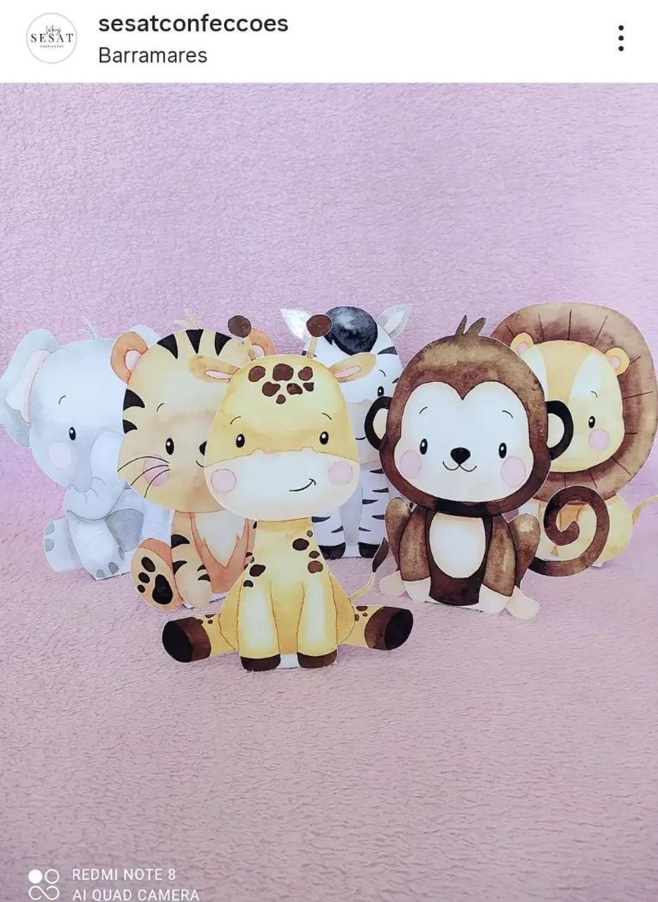 Sacolas Personalizadas Safari Baby - Lembrancinha pra festa de aniversário  - Foto 3