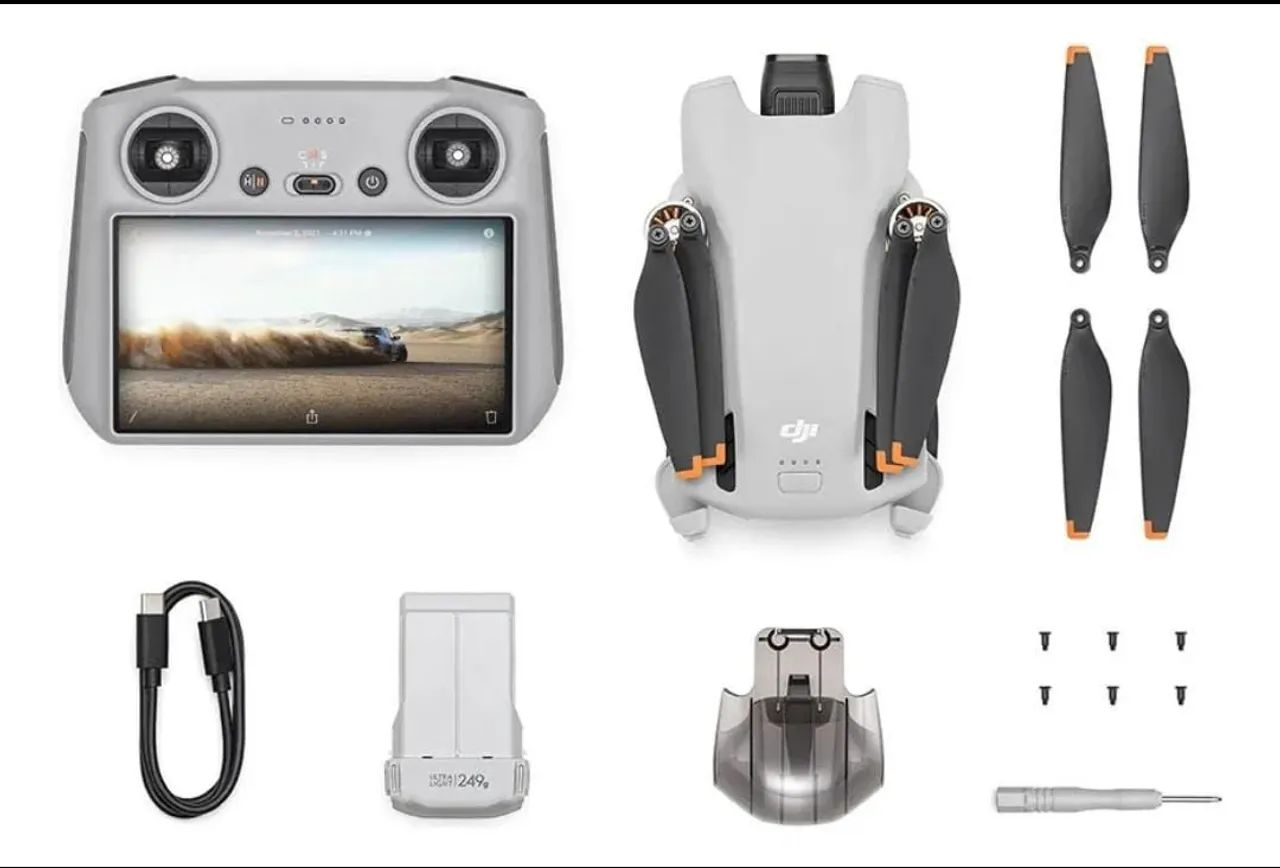 Drone DJI MINI 3 STANDART CONTROLE DE TELA (LACRADO) profissional  - Foto 2