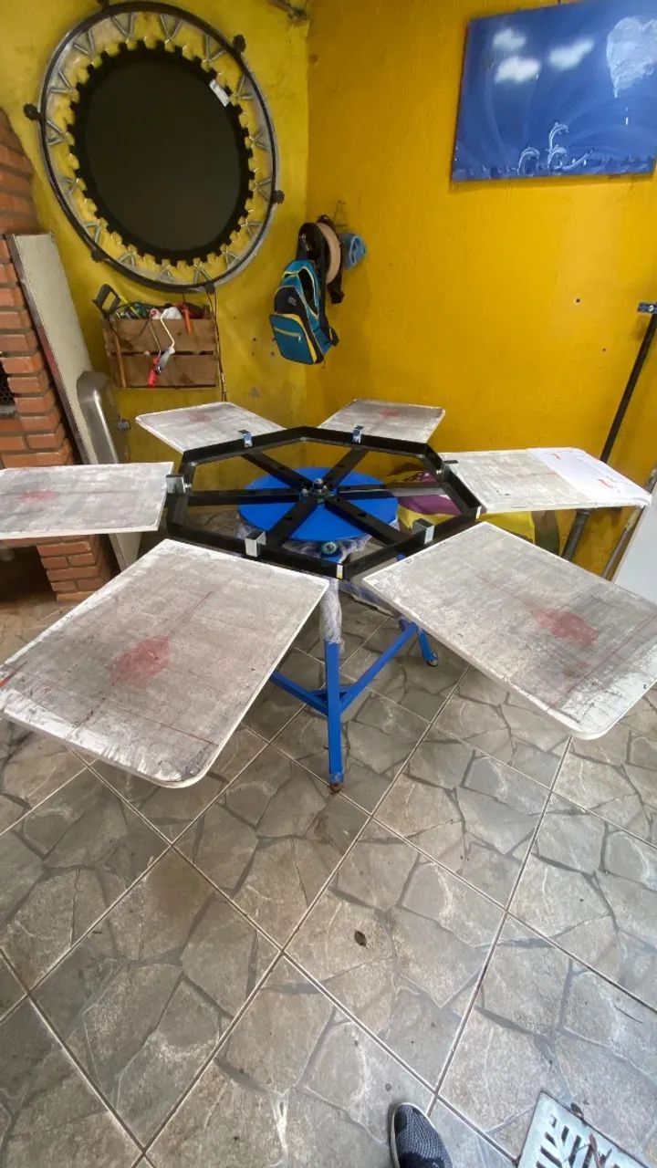 MAQUINARIO CARROSSEL SERIGRAFIA TRADICIONAL 6 BERÇOS 