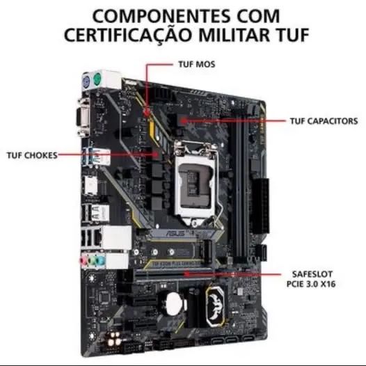 Placa Mãe Asus TUF H310M-PLUS GAMING, Intel LGA 1151, mATX, DDR4 - NOTA FISCAL E GARANTIA - Foto 4