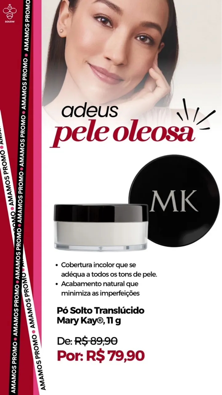 Pó Solto Translúcido Mary Kay - Adeus Pele Oleosa!