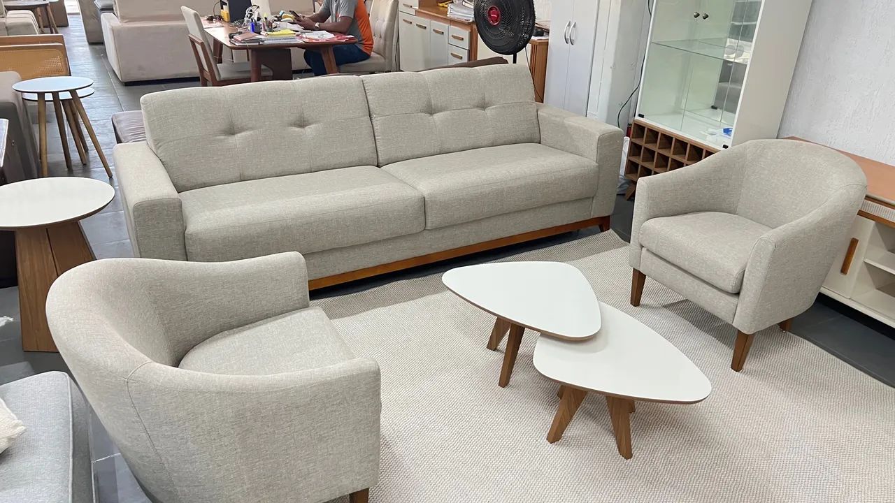 Conjunto Sofá 3 Lugares + 2 Poltronas HERVAL  - Foto 3