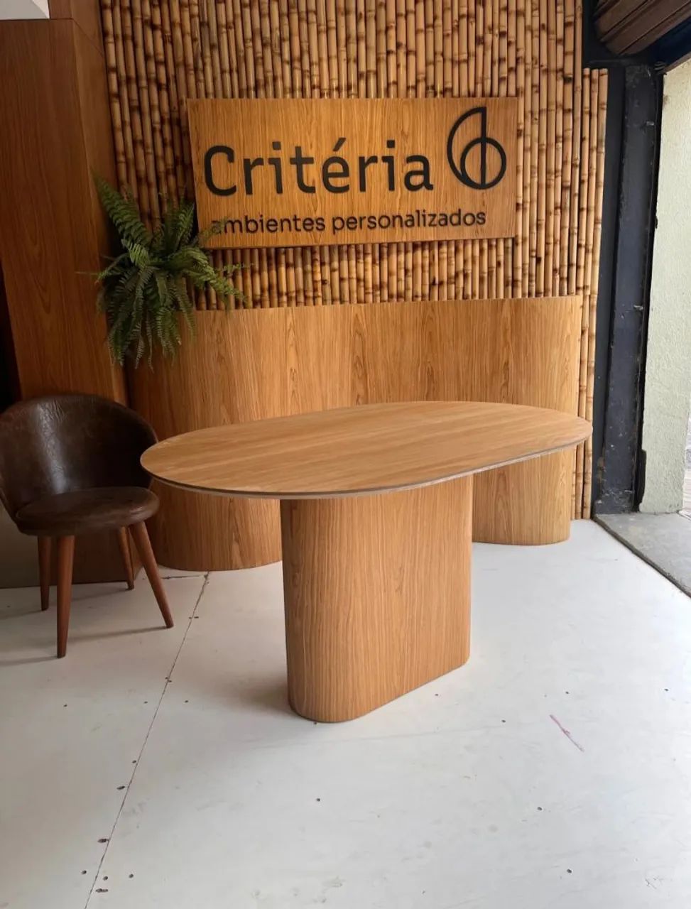 Mesa de Jantar Oval MDF Freijó  - Foto 2