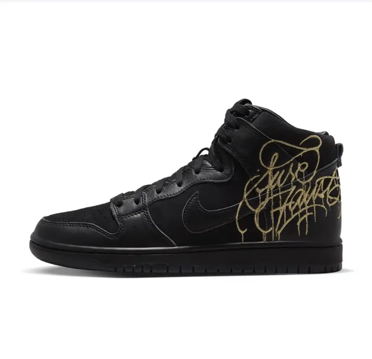 Nike Dunk High - Black Gold Graffiti