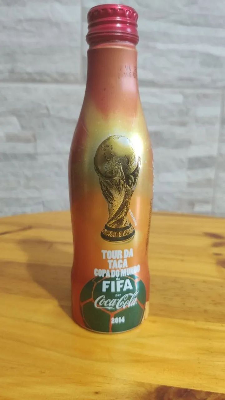 Garrafinha alumínio Coca cola da copa de 2014
