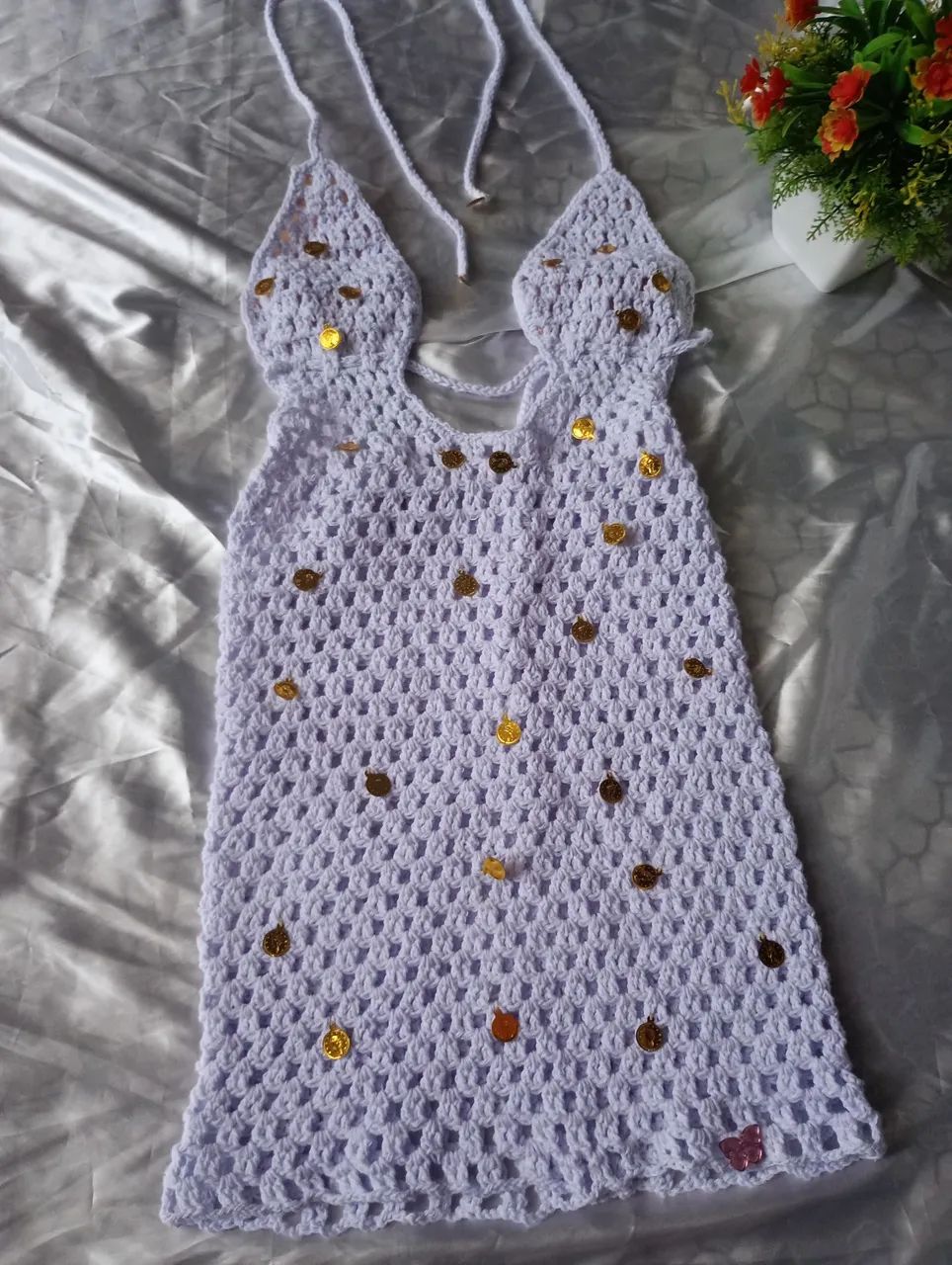 Vestido de crochê 